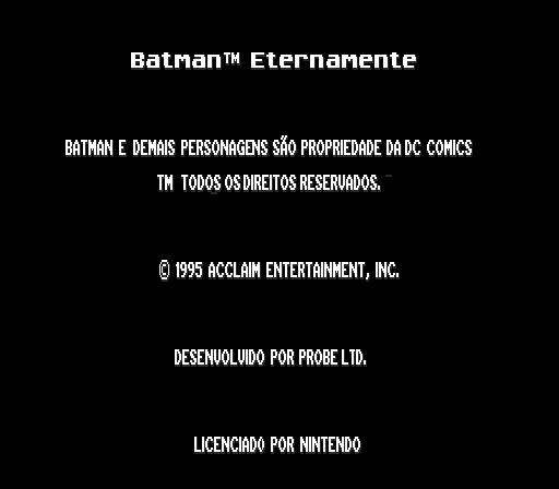 Batman Eternamente em português, versão 1.0, captura 1